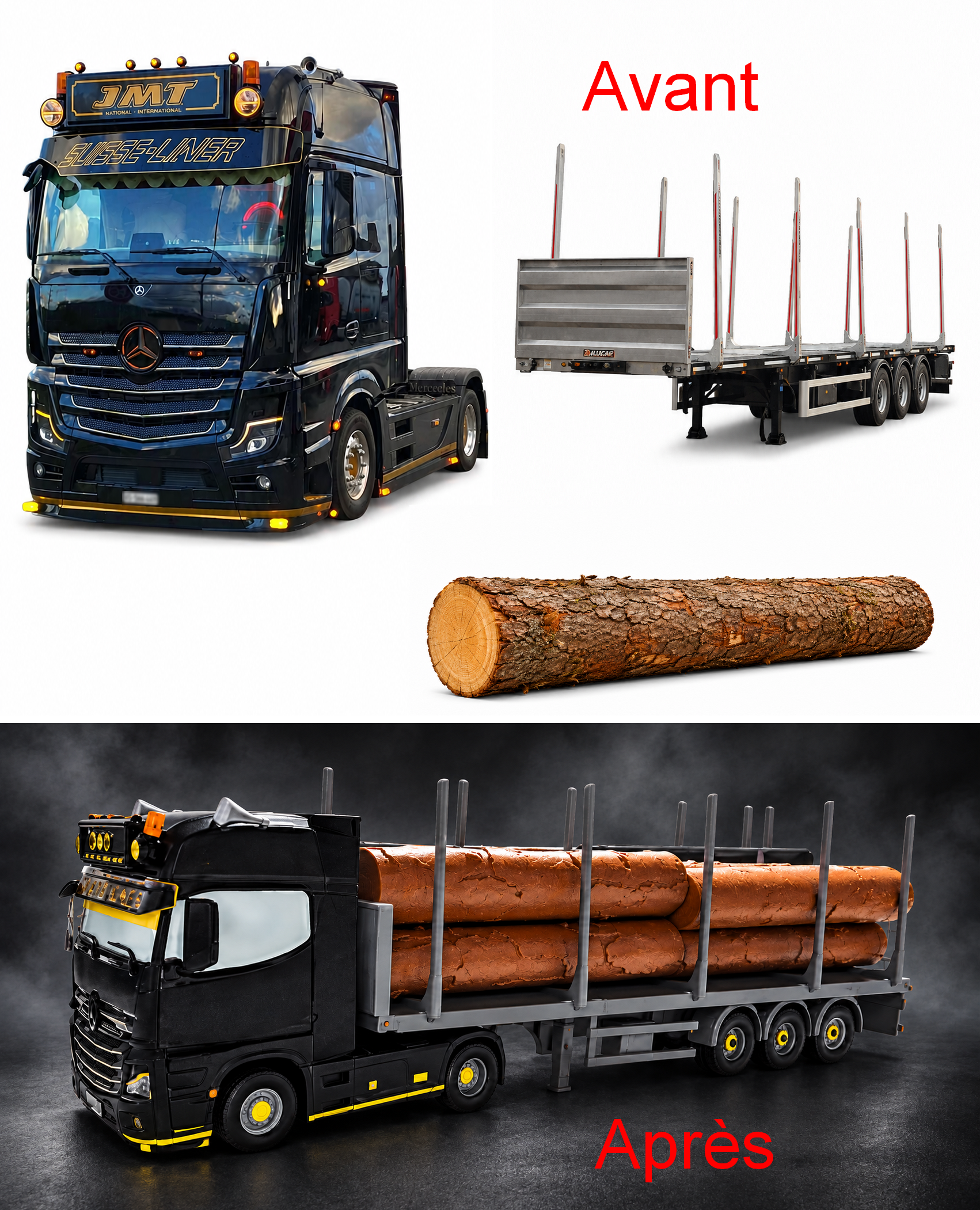 camion de transport de bois