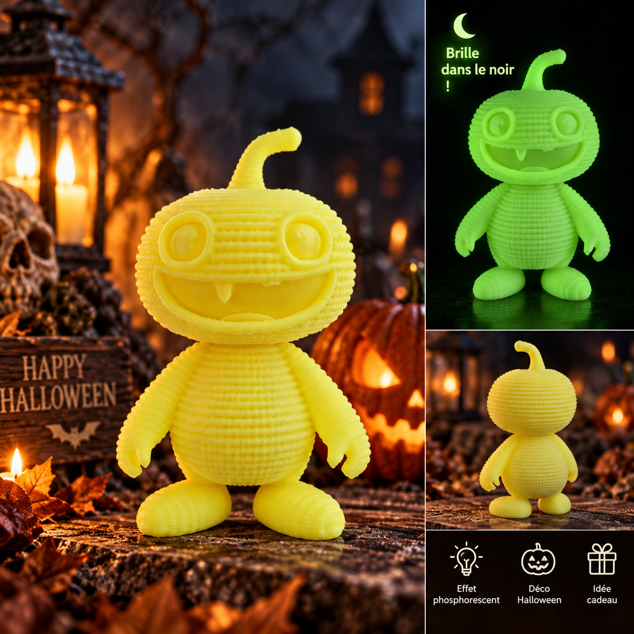 Bonhomme Citrouille phosphorescent