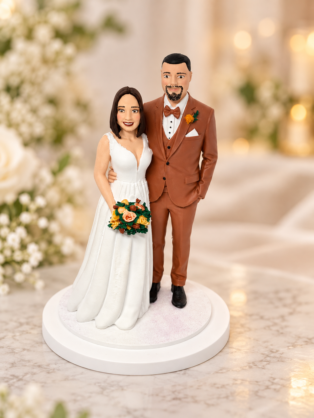 Figurine de mariés personnalisée – Décoration de gâteau